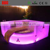 New Design Luxury Circle Shape Hotel Bed With LED Lighting thumbnail-5