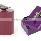 High Quality Rectagular Blue Wooden Boxes With Lid thumbnail-3