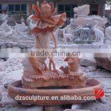 Marble Fish Water Fountain With Lotus,stone Indoor Water Fountain thumbnail-1