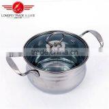 High Quality 5pcs Stainless Steel Drum-shaped Soup Pot Kitchen Cookware With Glass Lid thumbnail-3