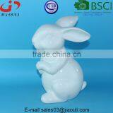 BSCI Audit Factory Easter Top Sale Ceramic Rabbit Figurines, White Porcelain Ceramic Rabbits thumbnail-4