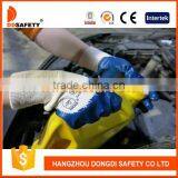 DDSAFETY Cotton Jersry Liner With 3/4 Blue Nitrile Coating With Knit Wrist thumbnail-2