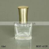10ml Square Empty Nail Polish Bottle With Gold Cap thumbnail-1