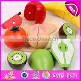 2015 New Wooden Kitchen Set for Baby, Wooden Vegetable Cutting Toy for Children, Pretend Play Wooden Cutting Toy W10B137 thumbnail-3