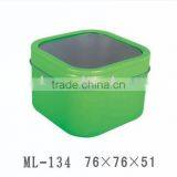 Square Tin Box With a PVC Window, Tin Box thumbnail-1