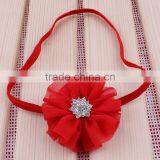 Chiffon Flower Headband With Rhinestone Center for Kids Hair Accessories thumbnail-3