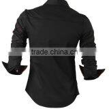 2016 New Fashion Men Long Sleeve Casual Slim Cotton Dress Shirts thumbnail-2