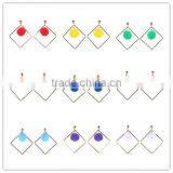 Fashion Colorful Pompon Gold Plated Hoop Earrings for Women Accessories thumbnail-1