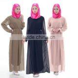 Fashion Summer Long Sleeve Chiffon Hijab Muslim Dress thumbnail-2