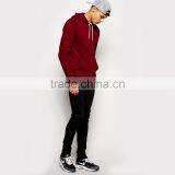 Custom Mens Red Plain Pullover Hoodies thumbnail-3