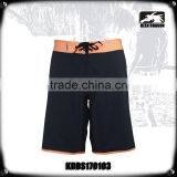 Stripes Printing Surf Board Shorts With Orange Waistband thumbnail-2