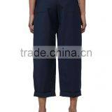 Latest Fashion Wide Leg Pant Women Ladies Casual Loose Cropped Coat Pant thumbnail-2