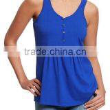 WOMEN'S TANK TOP WITH GATHERED WAIST