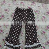 2017 Summer Baby Girls Ruffle Pants Little Girls Ruffle Lace Polka Dot Capris Casual Pants thumbnail-1