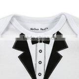 OEM Logo 100% Cotton White Baby Boy Rompers Baby Long Sleeve Jumpsuit Bodysuit Newborn Sleep Gown thumbnail-5