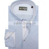 Spring sky blue men's Business long-Sleeve cotton linen shirt cusual shirt