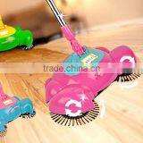 360 Degree Rotation Swirl Dustpan Broom Hand Propelled Floor Sweeper thumbnail-4