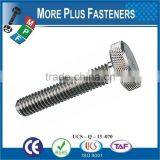 Made in Taiwan Metric Coarse Brass Round Head Metric Knob Black Oxide Stainless Steel Gibraltar Knurled Thumb Screw thumbnail-6
