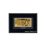 Bahrain Gold Banknote Wooden Frame thumbnail-1