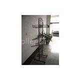 Black Trade Show Free Standing Clothes Rack Single Side 1-10 Levels