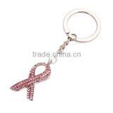 Foreign Trade Fashion Pink Ribbon HIV Logo KeyChain