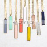 Single Initial Clay Necklace Personalized Necklace Minimal Geometric Necklace Bridesmaids Gift thumbnail-2