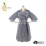 Fashion Two Side Pockets With Flap Button Ladies Fancy Long Coat thumbnail-1