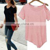 Fashion Women Summer Short Sleeve Top Short Blouse Ladies Casual Tops T-Shirt thumbnail-1