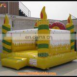Hot Sell Inflatable Birthday Cake Party Castle, Inflatable Jumper House, Inflatable Bouncy Castle With Candles