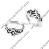 Fashion Stainless Steel Celtic Knot Wedding Engagement Rings thumbnail-2