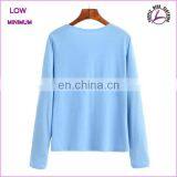 Women Blank Cotton v Neck Long Sleeve t Shirt Wholesale Tshirts thumbnail-2