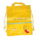 HOT SALE! Cheap promotion non woven drawstring bag(with handle)
