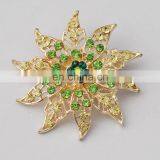 High Quality Cheap Wholesale Crystal Stone Custom Flower Brooch Pin thumbnail-3