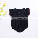 Ins 2019 SUMMER Fly Sleeved Girls Romper Newborn Baby Girl Bow Romper Jumpsuit 2colors thumbnail-4