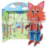 Wax Crayon Wolf Character 3D Puzzle thumbnail-2