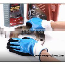 Good Grip In Wet Oil Resistant And Water Resistant Nylon/ Polyester With Fully Sandy Nitrile Coated Gloves thumbnail-5