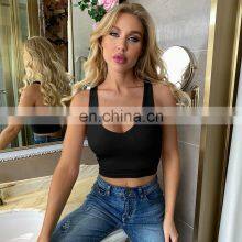 Women Tank Crop Top Seamless Underwear Female Crop Tops Sexy Lingerie Intimates Fashion With Removable Padded Camisole thumbnail-3