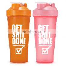 2021 ready to ship 600ml custom logo Plastic Sport leak proof disposable recycled Infuser Fruit juice gym protein shaker cup