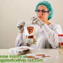 Zipper Locking Pouches for Specimens, Biohazard Specimen Bag, Biohazard Specimen Transport Bag, Autoclavable Bags