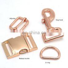 Golden Bag Fitting Accessories High Quality 3/4 Inch Adjustable Metal Buckle Pin 20mm Gold Snap Hook D Ring Clasp for Handbags thumbnail-3