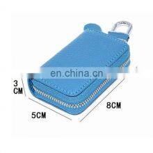 Online Shopping Women Men Custom Zipper Leather Vehicle Car Key Case With Keyring Holder thumbnail-3