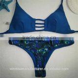 Bikni 2016 New Fashion Women Sexy Reversible Push Up Swimwear Print Bathing Suit Bra Swimsuit Quality Choice thumbnail-2