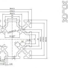 MK-8-8080G T Slot 6063 T5 Aluminum Extruded Profile Silver Anodized 8080 for Solar Panel Mounting System thumbnail-2