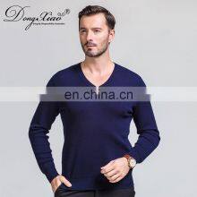 Worsted Knitwear Machine Fashion 16gg Solid Merino Wool Jumper Sweater Plus Size V-Neck Collar thumbnail-5
