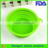 Collapsible Travel Portable Silicone Feeding Bowl For Pets thumbnail-1