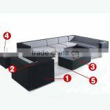 Garden Sofa Sets Wicker Rattan Outdoor Furniture L Type Wintech Wicker Rattan Wicker Furniture thumbnail-3