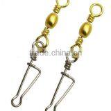 Wholesale Fishing lure hook snap fishing Brass Barrel swivel with Italian Snap