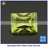 Synthetic High Quality Peridot Salad Rectangle Star Cubic Zirconia with Wholesale