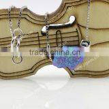 925 Silver Box Chain Opal Bracelet/ Bracelet With Opal Charm thumbnail-6