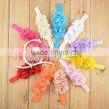 NEW Grosgrain Ribbon Baby Headbands With Three Pearls Rhinestone Flower / Chic Women Skirt Waistband Accessories Clothing Collar thumbnail-4